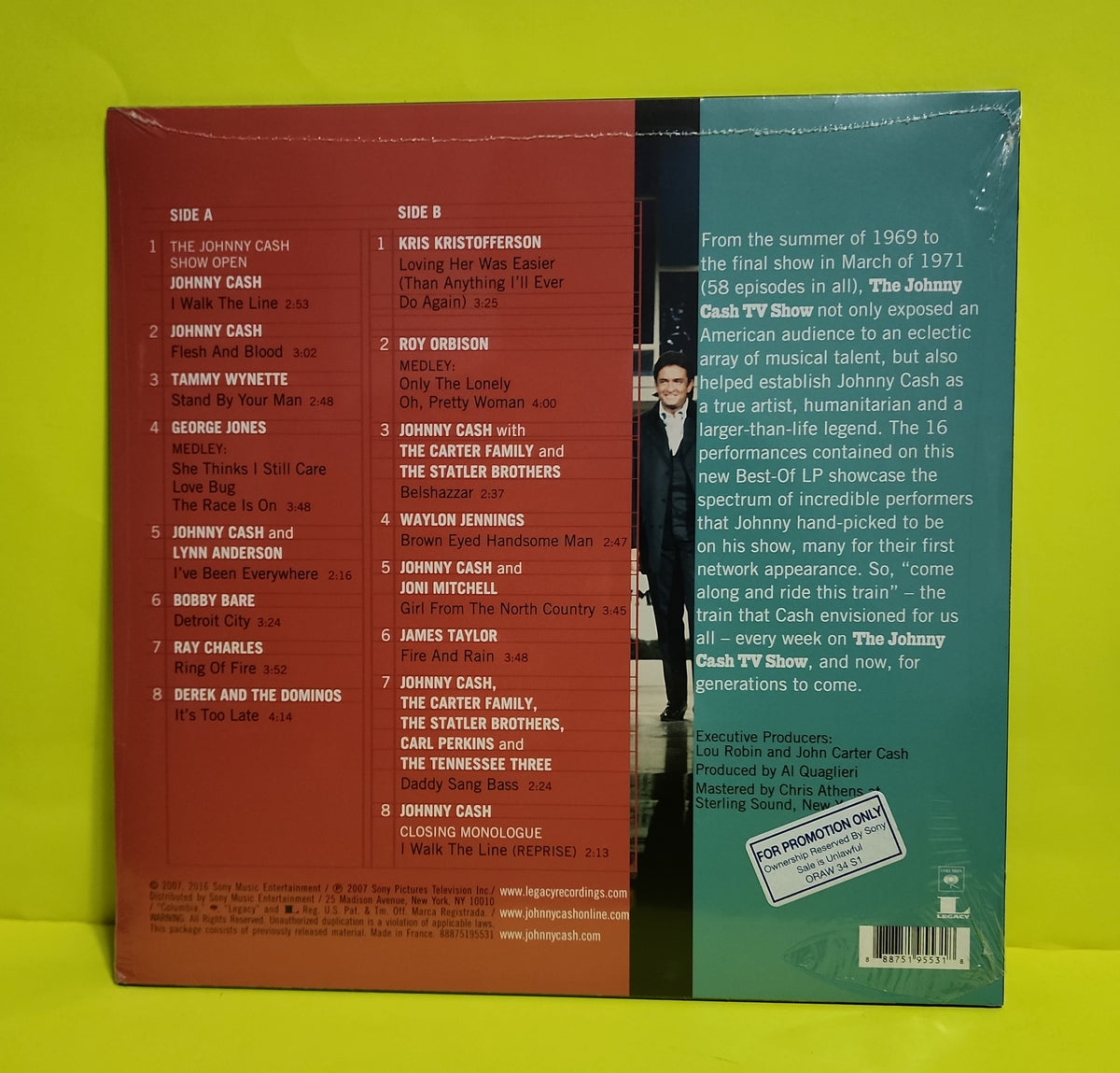 Various - The Best Of The Johnny Cash TV Show: 1969-1971 /RSD Promo  - 2016 - 88875195531 New - Sealed - Vinyl