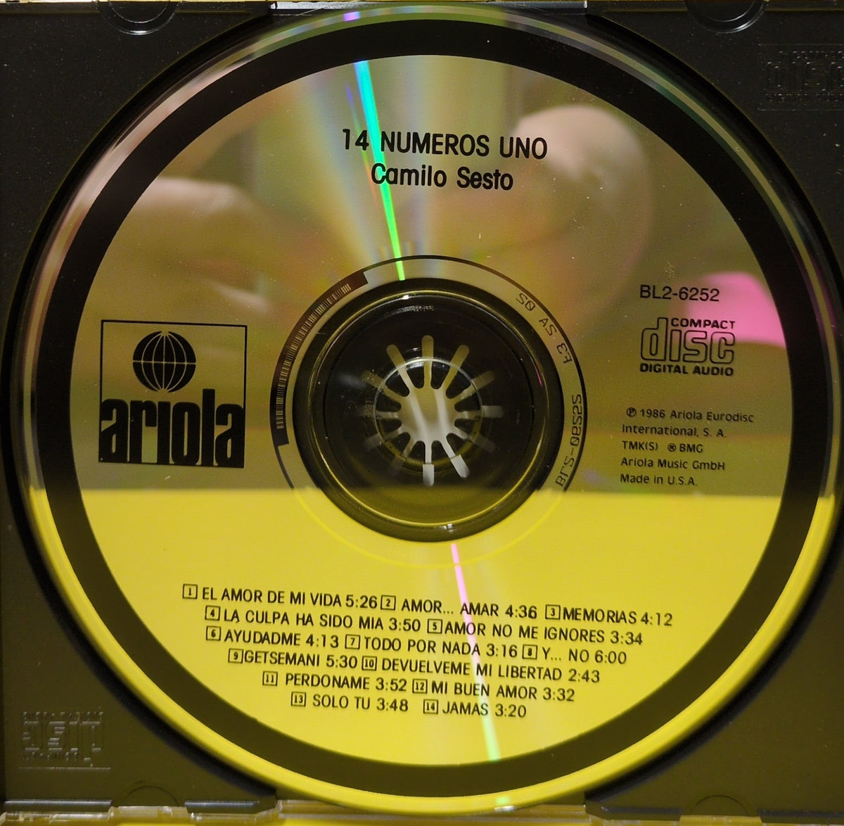 Camilo Sesto - 14 Numeros Uno Вe Camilo - BL2 6252 Used - EX - CDs - Record Club Edition