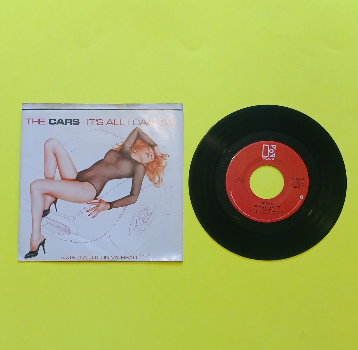 The Cars - It's All I Can Do 7" - 1979 - E-46546 Used - VG++ - Vinyl