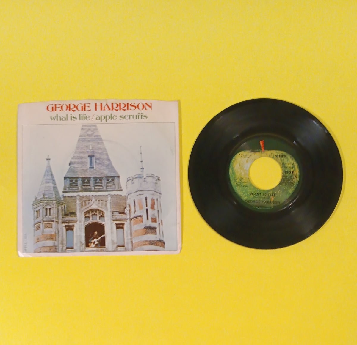 George Harrison - What is Life / Apple Scruffs 7" - 1971 - 1828 Used - VG++ - Vinyl