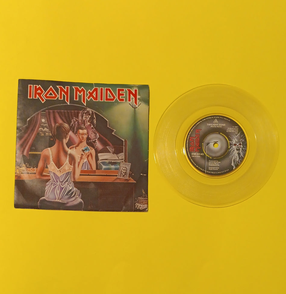 Iron Maiden - Twilight Zone / Wrathchild  - 1981 - EMI 5145 Used - NM - Clear 7" UK Vinyl