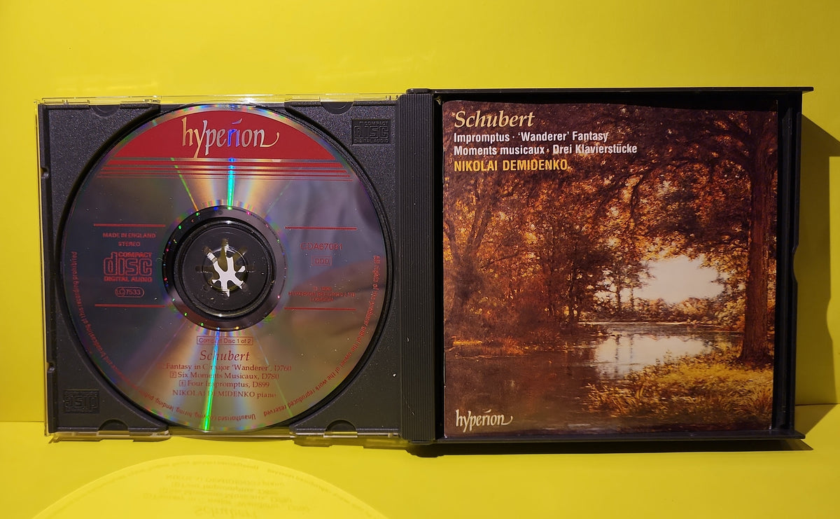 Franz Schubert, Nikolai Demidenko - Impromptus • Wanderer Fantasy • Moments Musicaux • Drei Klavierstücke - 1996 - CDA67091/2 Used - NM - CDs