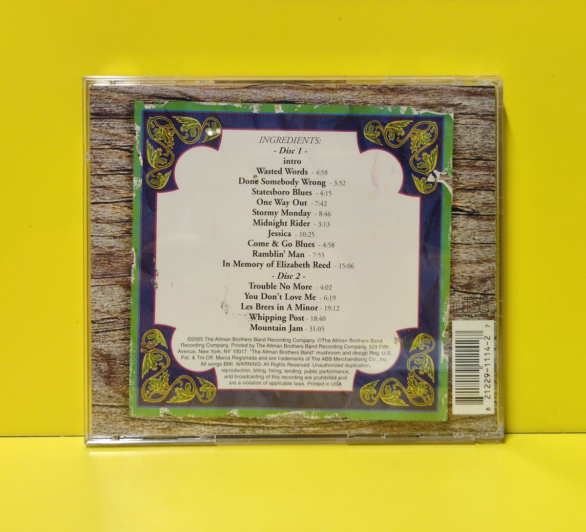 The Allman Brothers Band - Nassau Coliseum Uniondale, NY 5/1/73 - 2005 - Used - EX - 2xCD