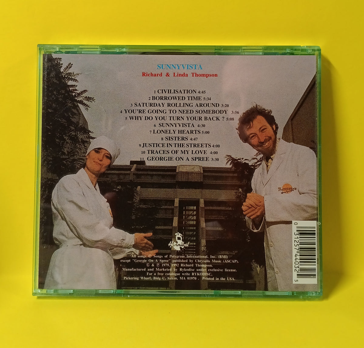 Richard & Linda Thompson - Sunnyvista - 1992 - HNCD 4403 Used - NM - CDs