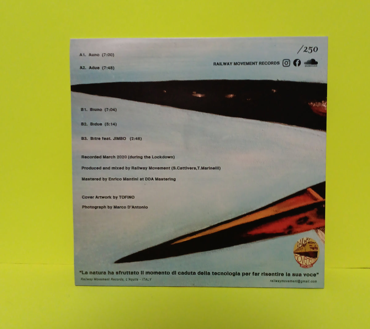 Railway Movement - Natura-19 (Italy Jazz Promo) - 2021 - RMR001 New - NM - Vinyl