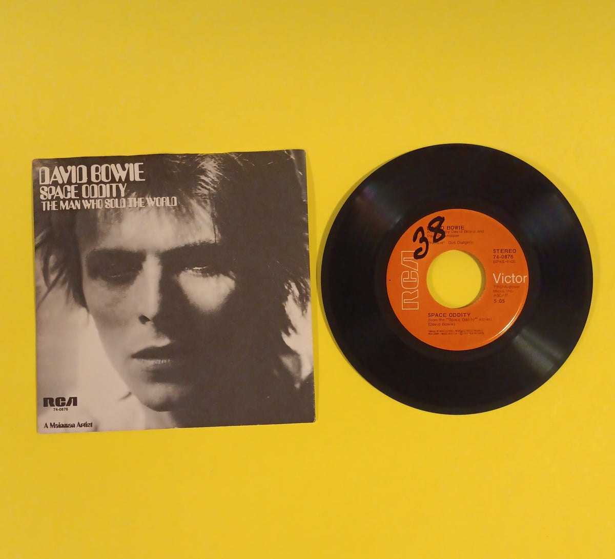 David Bowie - Space Oddity / Man Who Sold the World 7" - 1973 - 74-0876 Used - EX - Vinyl