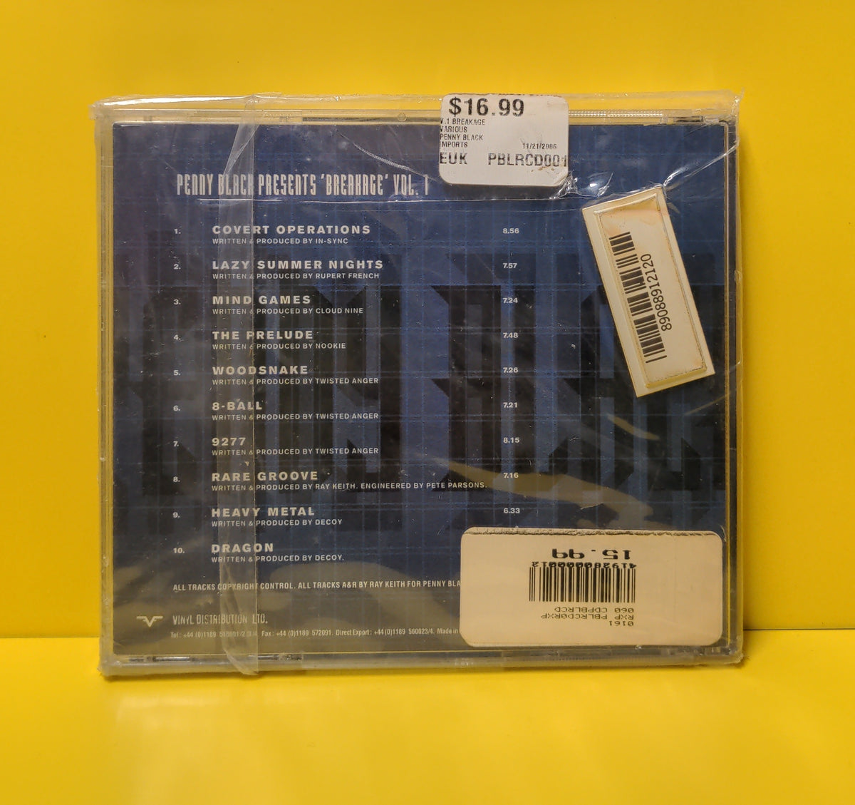 Various  - Penny Black Presents 'Breakage' Vol 1  - 1997 - PBLRCD 001 New - Sealed - CDs