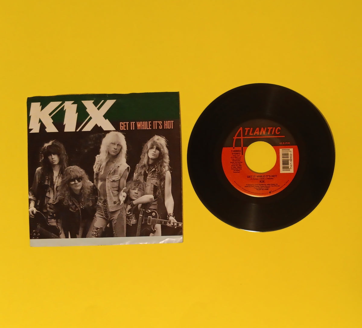 Kix  - Get It While It's Hot  - 1989 - 7-88902 Used - EX - 7" Vinyl