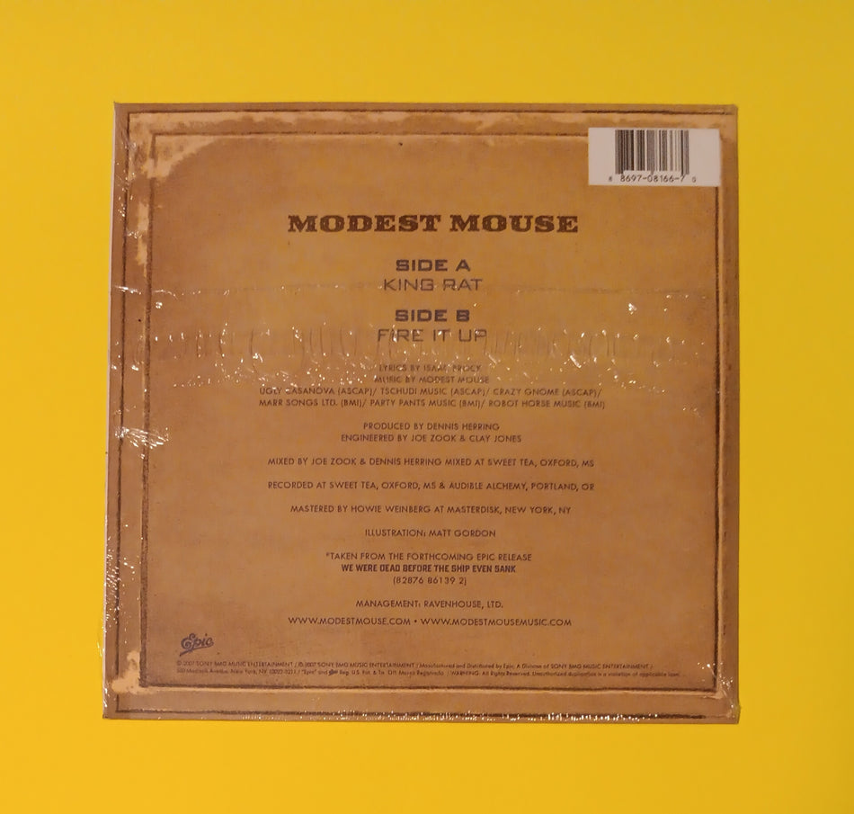 Modest Mouse - King Rat / Fire It Up - 2007 - 88697 08166 7 New - Sealed - 7" Vinyl