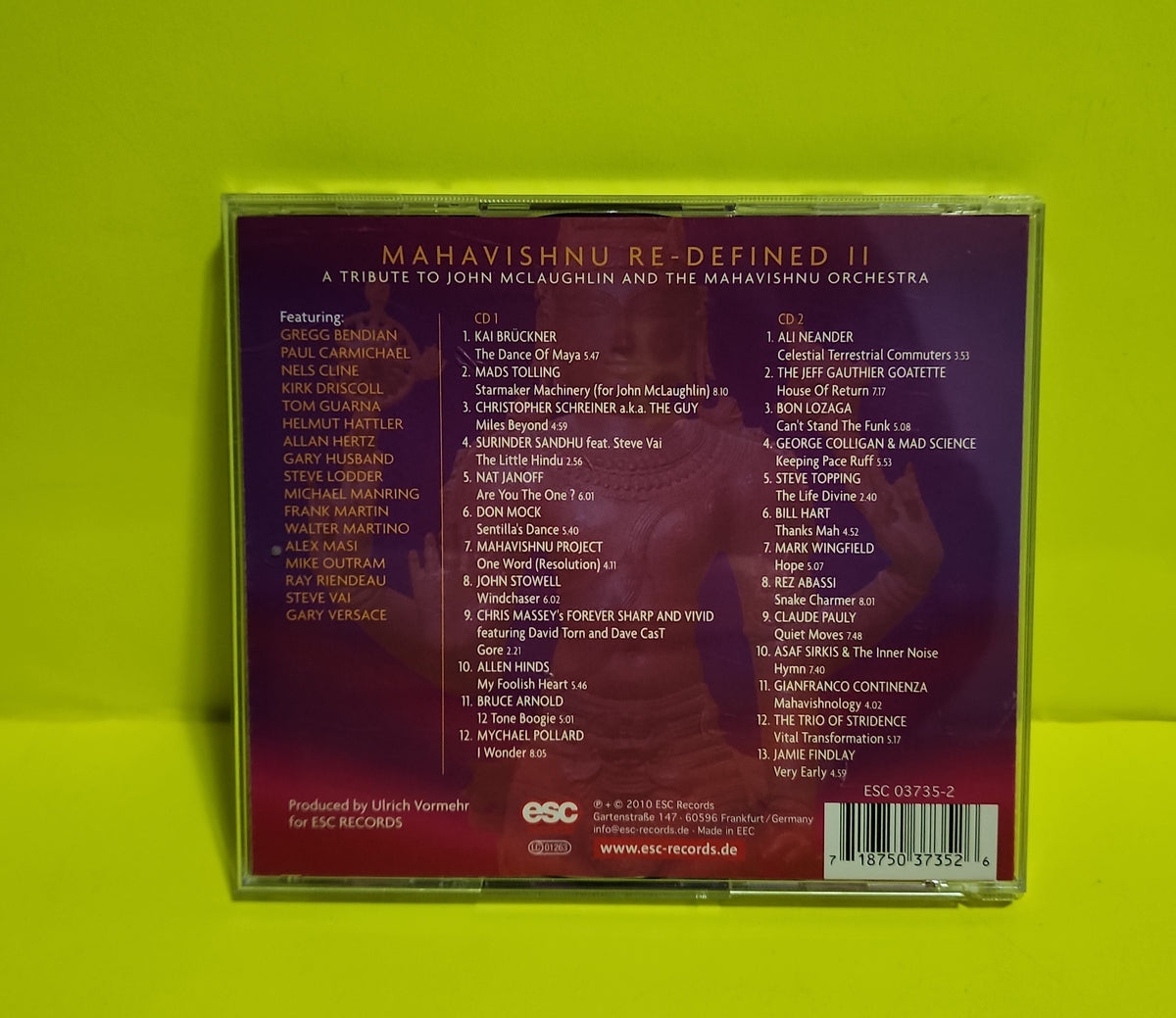 Various - Mahavishnu Re-Defined II (A Tribute To John McLaughlin And The Mahavishnu Orchestra) - 2010 - ESC 03735-2 Used - NM - CDs