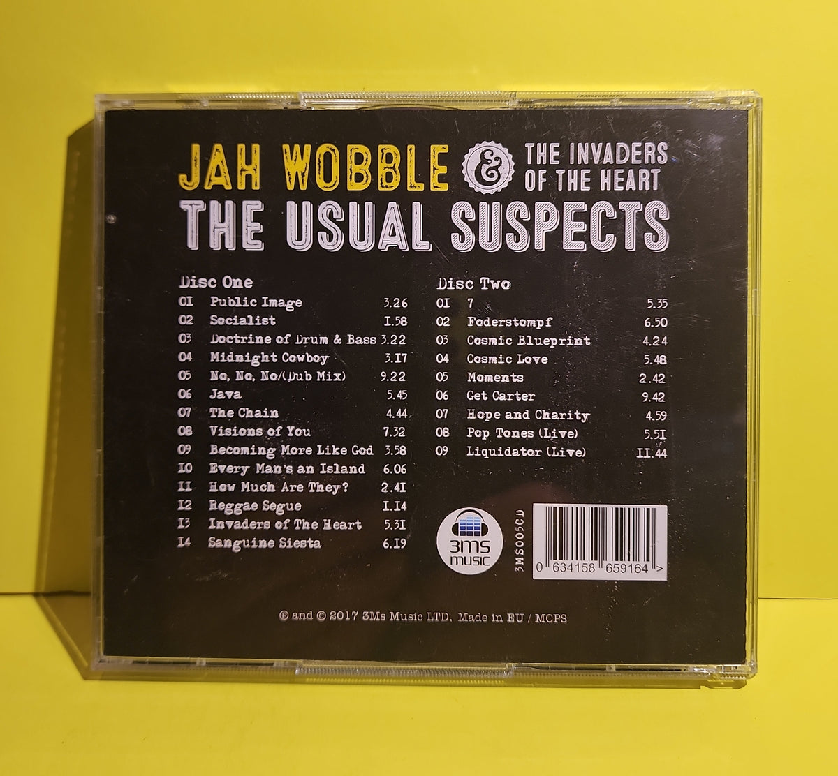 Jah Wobble & The Invaders Of The Heart - The Usual Suspects - 2017 - 3MS005CD Used - EX - CDs