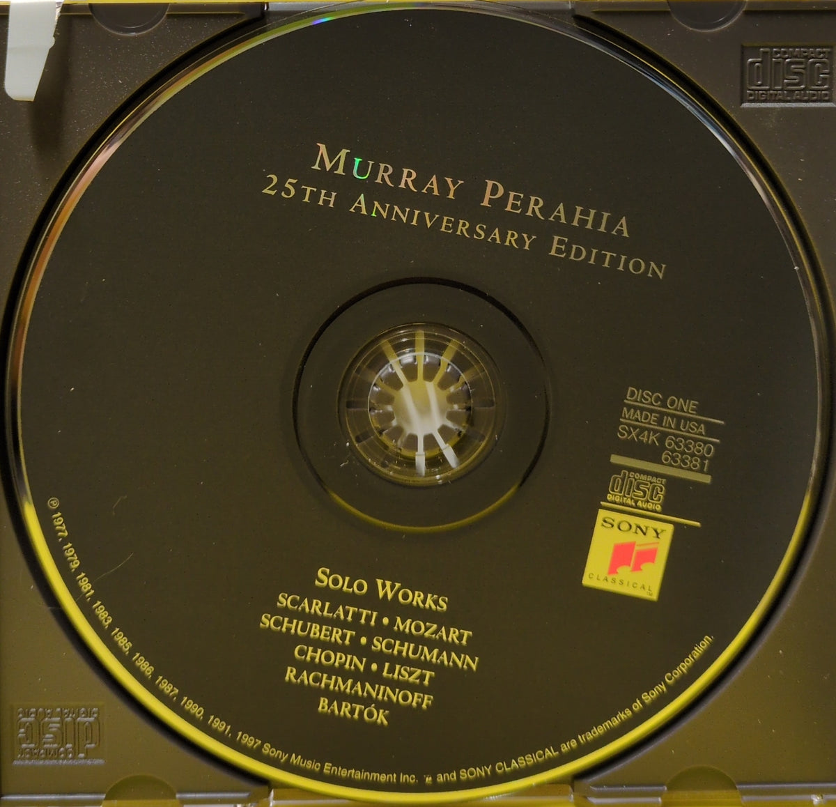 Murray Perahia - 25th Anniversary Edition - 1997 - SX4K 63380 Used - EX - 4xCD Set
