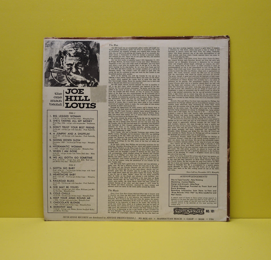 Joe Hill Louis - The One Man Band - 1971 - M 101 Used - VG++ - Vinyl