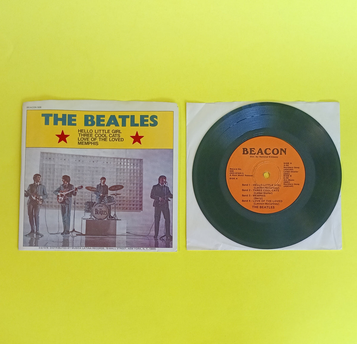 The Beatles  - Hello Little Girl 7" - 1979 - BR 508 Used - EX - Vinyl