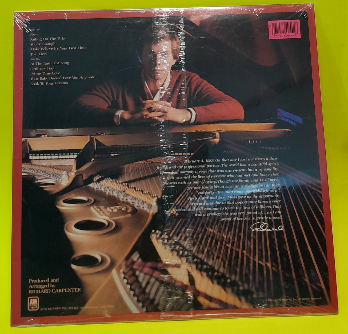 Carpenters - Voice Of The Heart - 1983 - SP-4954 New - Sealed - Vinyl