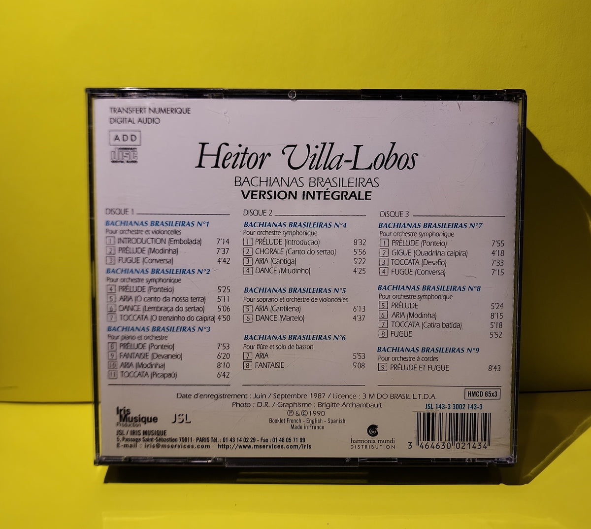 Heitor Villa-Lobos - Bachianas Brasileras Integrales - 1990 - 590 901.3 CD Used - NM - CDs