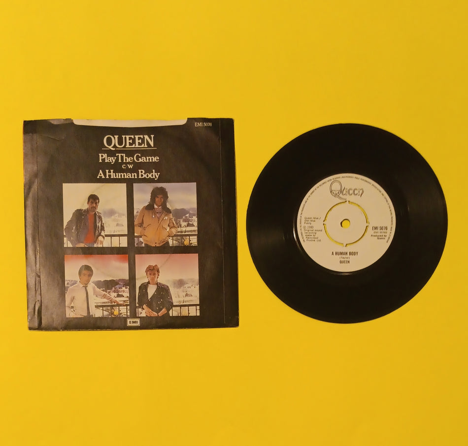 Queen - Play the Game / A Human Body (UK) - 1980 - EMI 5076 Used - EX - 7" Vinyl