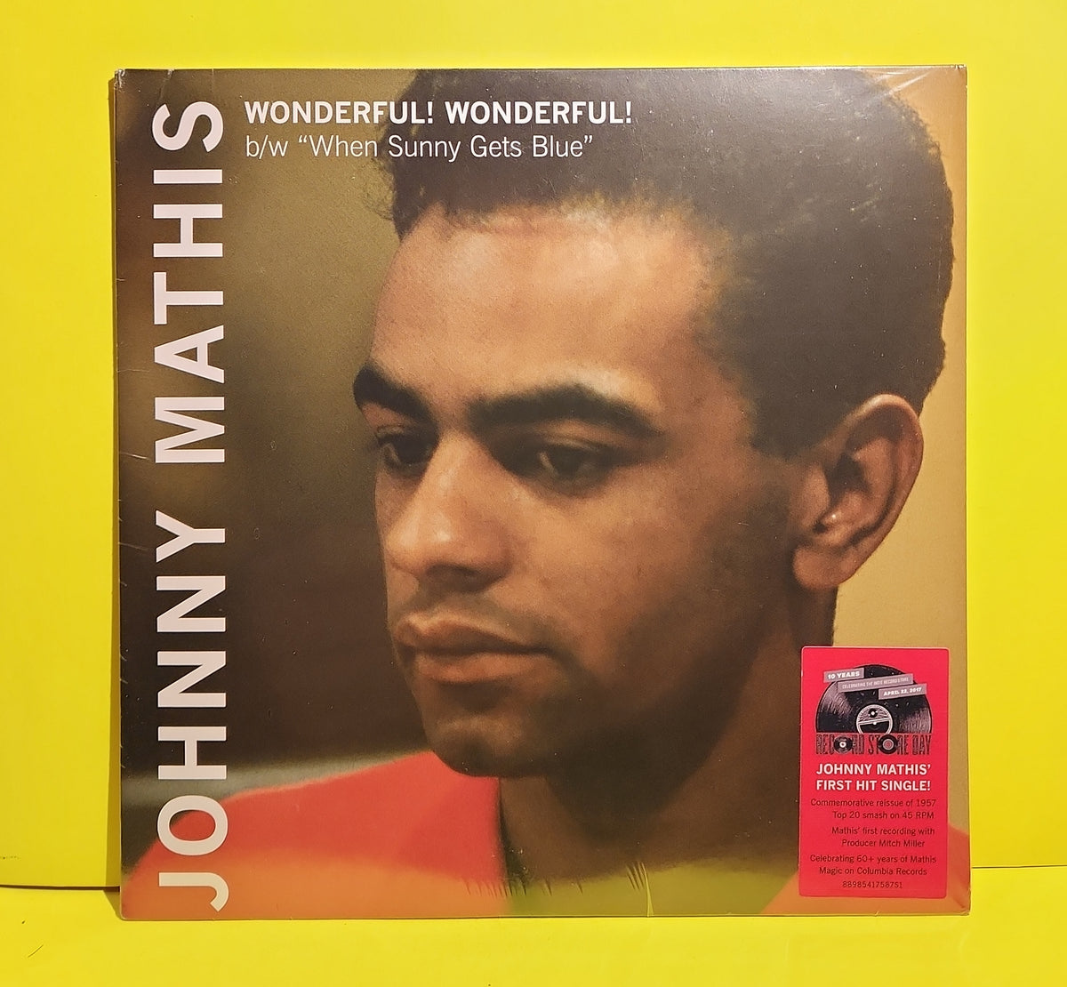 Johnny Mathis - 7''RSD Wonderful! Wonderful! / When Sunny Gets Blue - 2017 - 88985417587JK1 New - Sealed - Vinyl