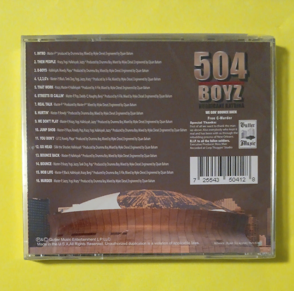 504 Boyz - Hurricane Katrina (We Gon' Bounce Back) - 2005 - New - Sealed - CDs