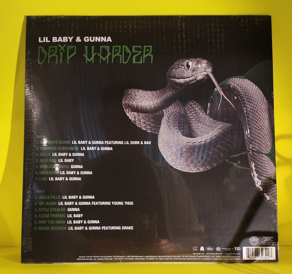 Lil Baby & Gunna - Drip Harder - 2019 - B002968901 New - Sealed - Vinyl