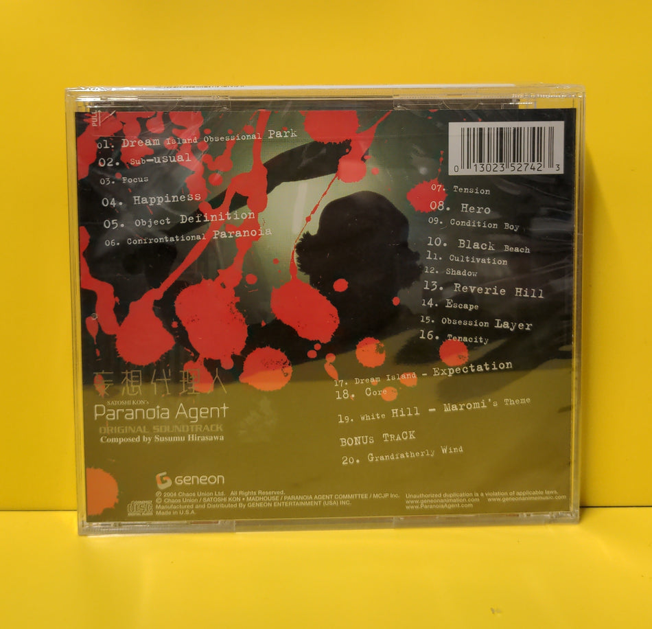 Susumu Hirasawa - Satoshi Kon's Paranoia Agent (Original Soundtrack) - 2004 - 5274-2 New - Sealed - CDs