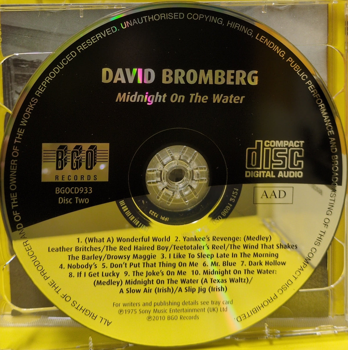 David Bromberg - Wanted Dead Or Alive/Midnight On The Water - 2010 - BGOCD933 Used - EX - 2xCD
