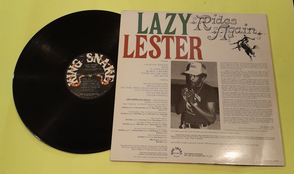 Lazy Lester - Rides Again - 1987 - KS 007 Used - EX - Vinyl