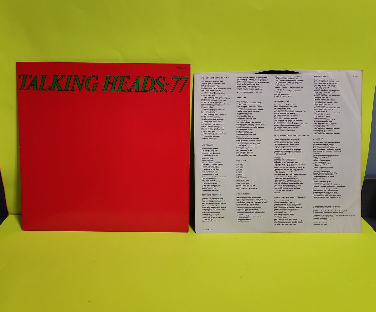 Talking Heads - Talking Heads: 77 - 1977 - SR 6036 Used - VG++ - Vinyl