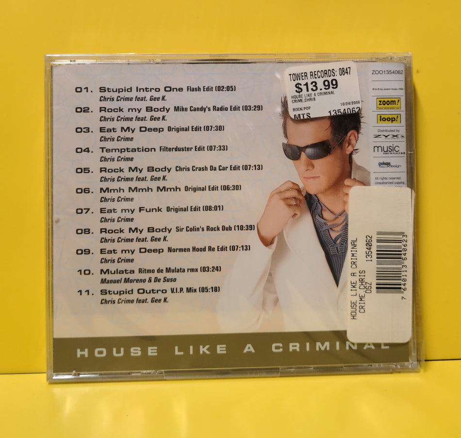 Chris Crime - House Like A Criminal  - 2004 - ZOO1354062 New - Sealed - CDs