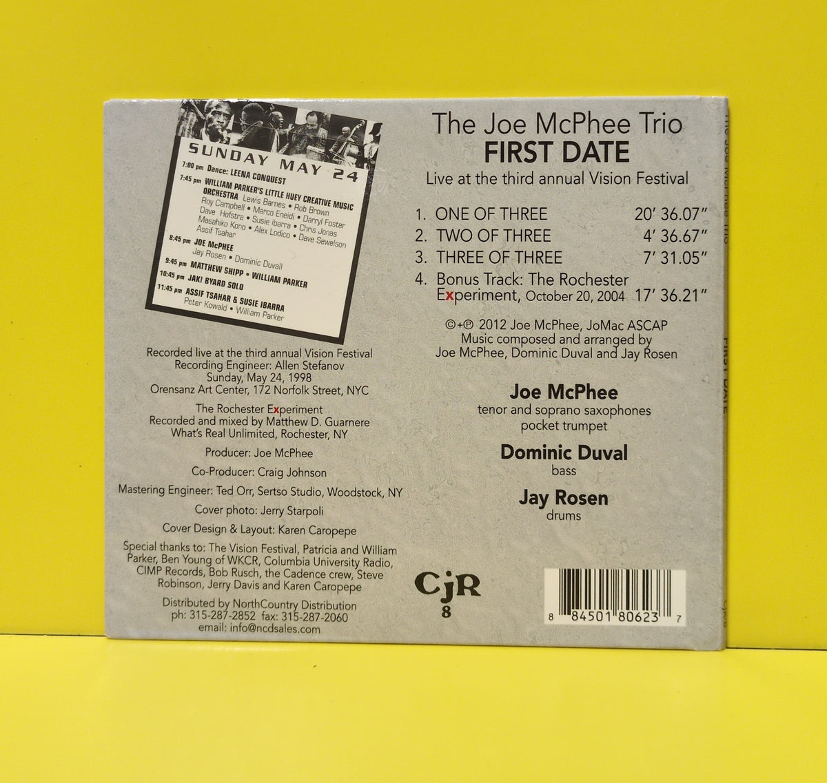 The Joe McPhee Trio - First Date - 2012 - CjR-8 Used - VG++ - CDs