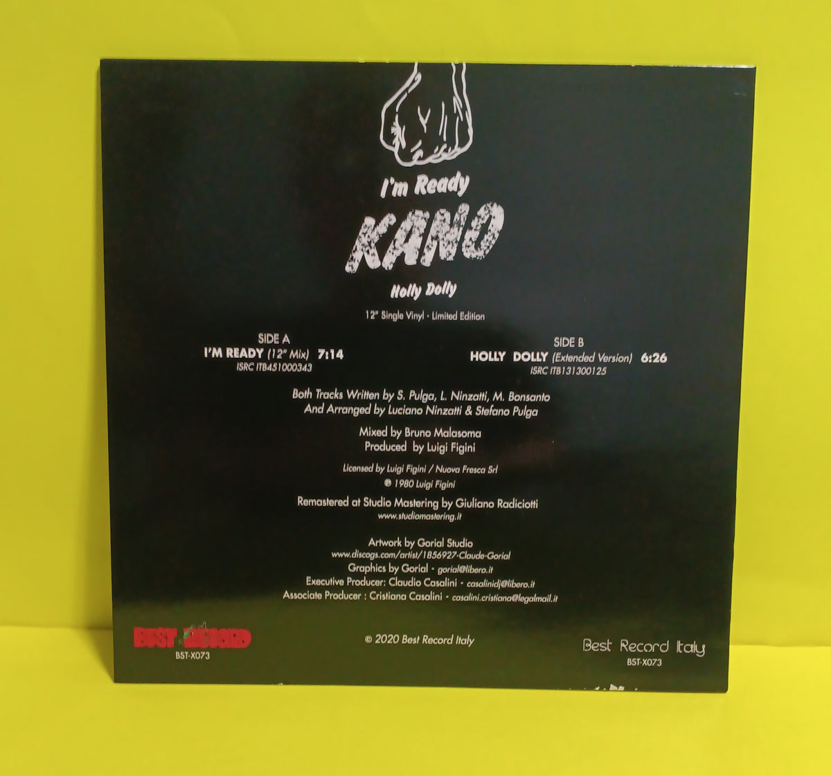 Kano - I'm Ready / Holly Dolly (Italy Italo-Disco) - 2020 - BST-X073 New - EX - Vinyl
