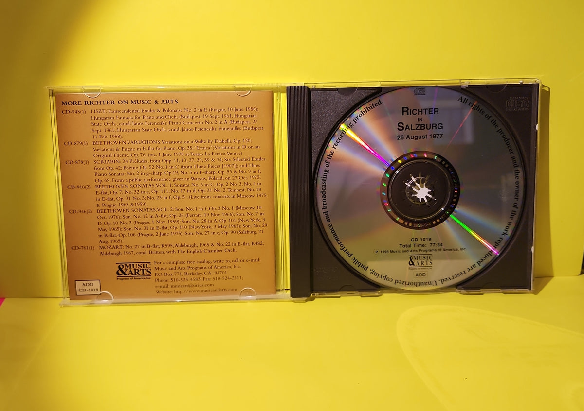 Richter - In Salzburg, The Fabled 26 August 1977 Recital - 1998 - CD-1019 Used - EX - CDs
