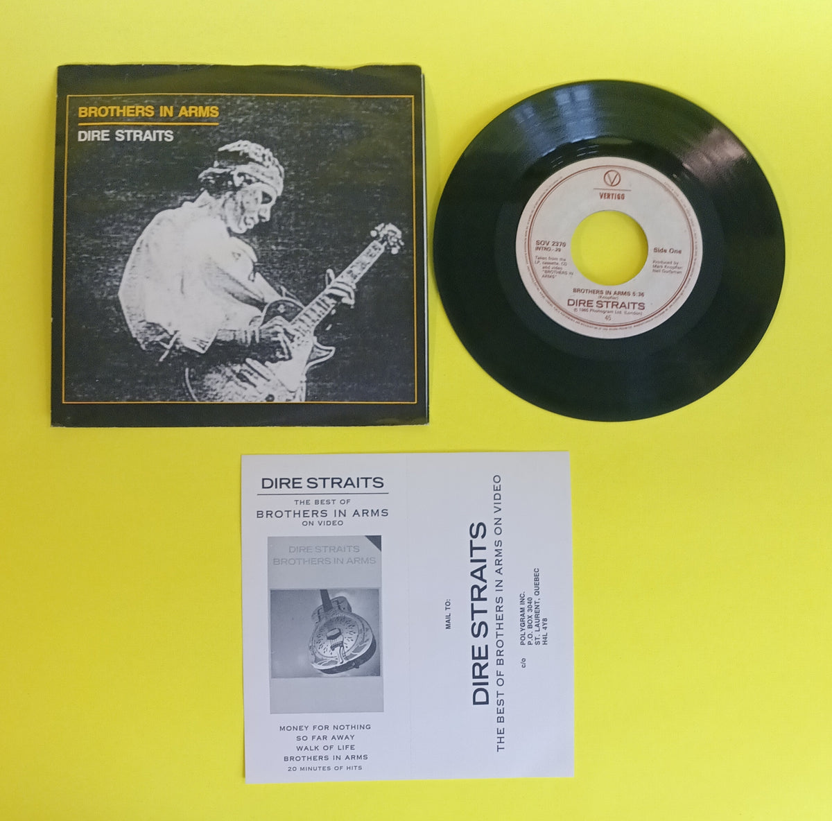 Dire Straits - Brothers in Arms (Canada 7") - 1986 - SOV 2370 Used - VG++ - Vinyl