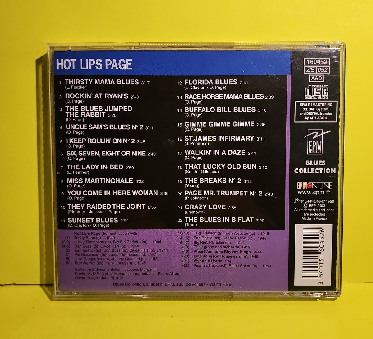 Hot Lips Page - On The Blues Side 1940-1950 - 2003 - 160452 Used - EX - CDs