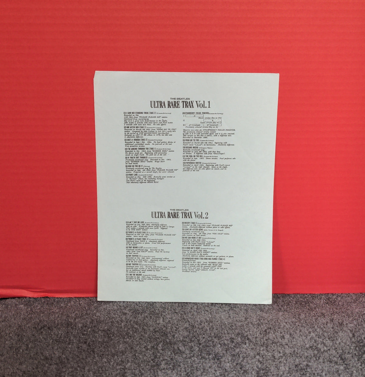 The Beatles  - Ultra Rare Trax Volumes 1 & 2 - 1989 - BEAT Used - EX - Vinyl
