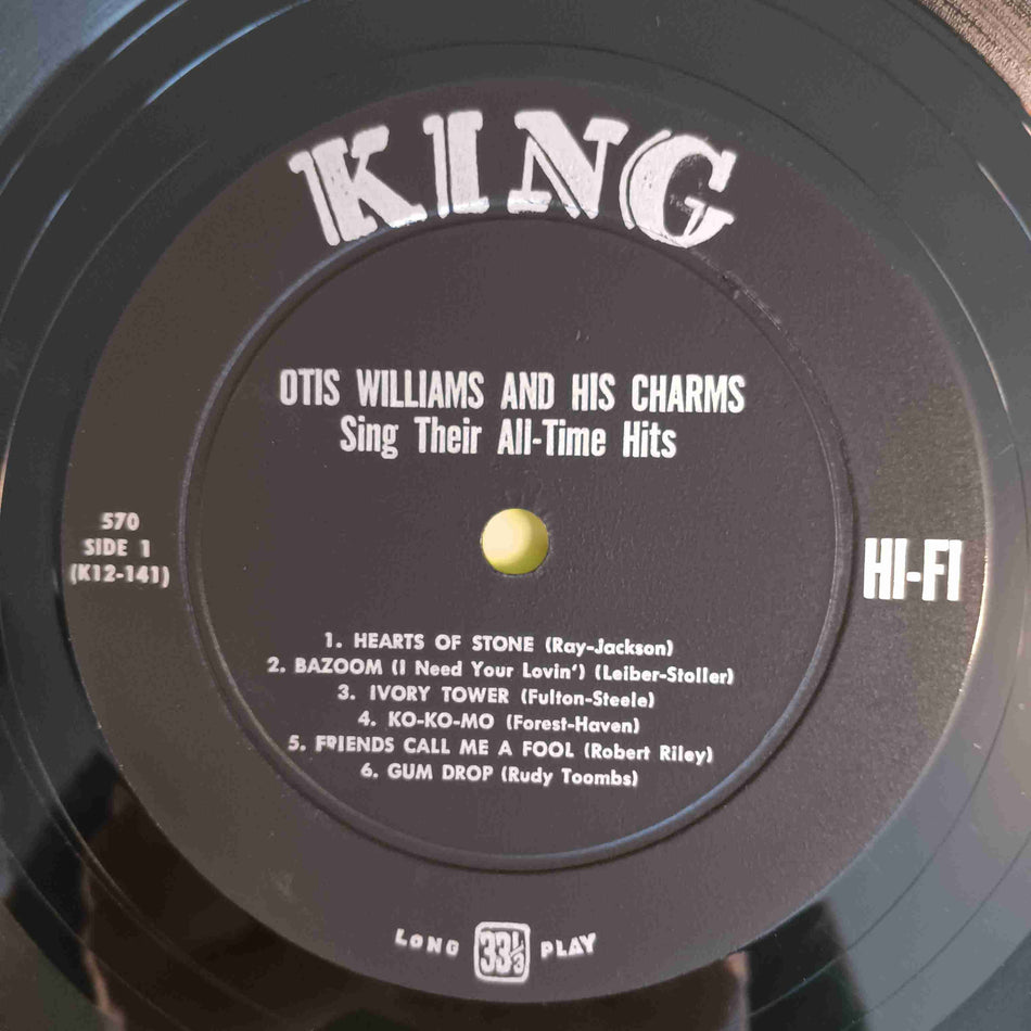 Otis Williams & His Charms - Sing Their All-Time Greatest Hits MONO DG - 1959 - King 570 Used - VG+ - Vinyl