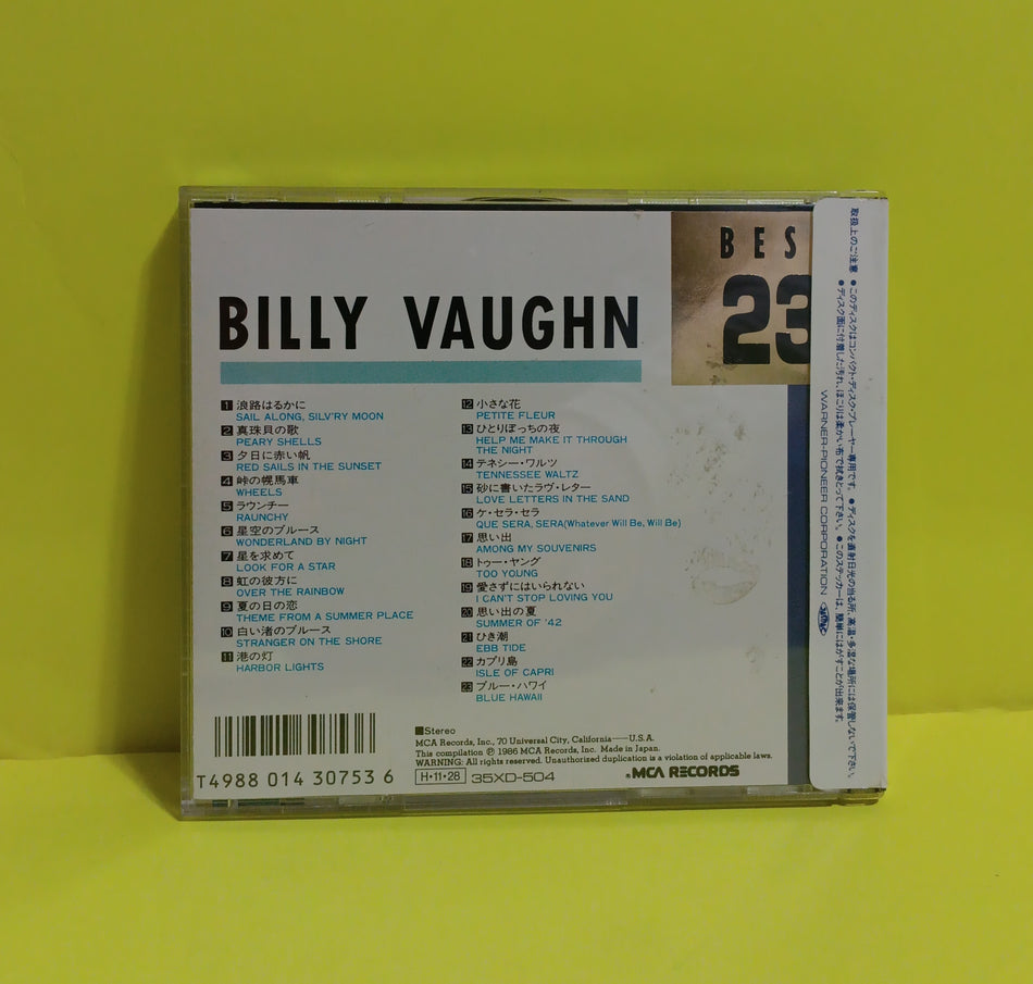 Billy Vaughn - Best 23 (Japan CD) - 1986 - 35XD-504 Used - NM - CDs