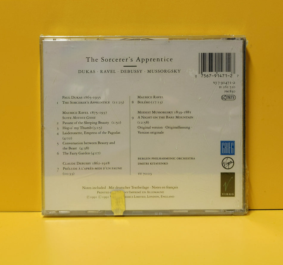 Dukas, Ravel, Debussy, Mussorgsky / Bergen Philharmonic Orchestra, Kitayenko - The Sorcerer's Apprentice - 1991 - VJ 7 91471-2 / 0777 7 59659 2 6 New - Sealed - CDs