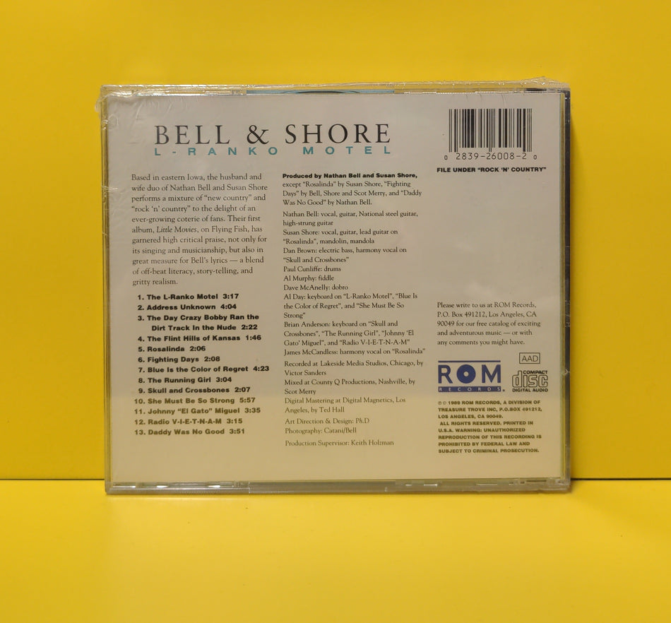 Bell & Shore - L-Ranko Motel - 1989 - 26008 New - Sealed - CDs