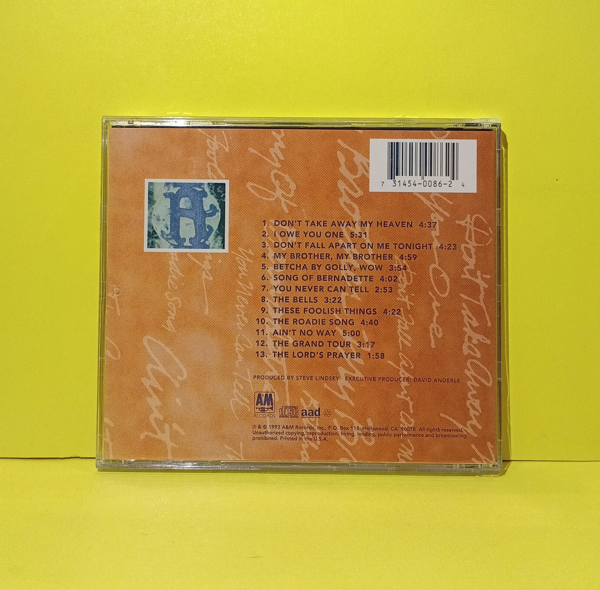 Aaron Neville - The Grand Tour AUTOGRAPHED CD - 1993 - 31454 0086 2 Used - EX - CDs