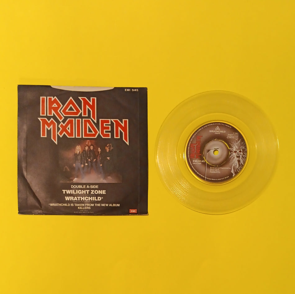 Iron Maiden - Twilight Zone / Wrathchild  - 1981 - EMI 5145 Used - NM - Clear 7" UK Vinyl