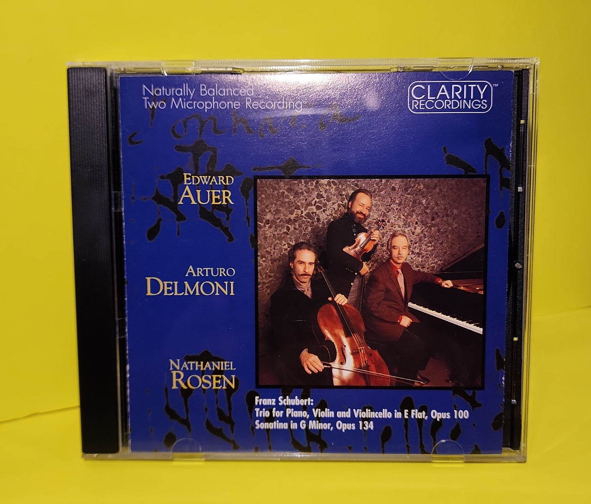 Arturo Delmoni, Edward Auer, Nathaniel Rosen - Franz Schubert Trio And Sonatina For Piano, Violin and Violincello - 1994 - CCD-1007 Used - VG++ - CDs