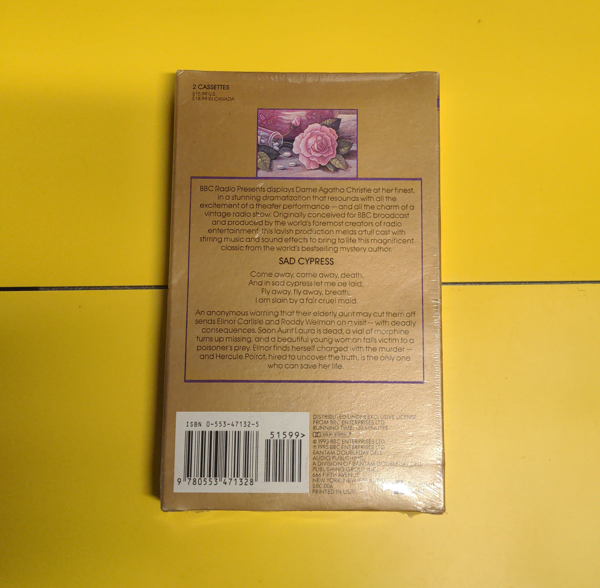 Agatha Christie  - Sad Cypress - 1993 - 0-553-47132-5 New - Sealed - Cassettes