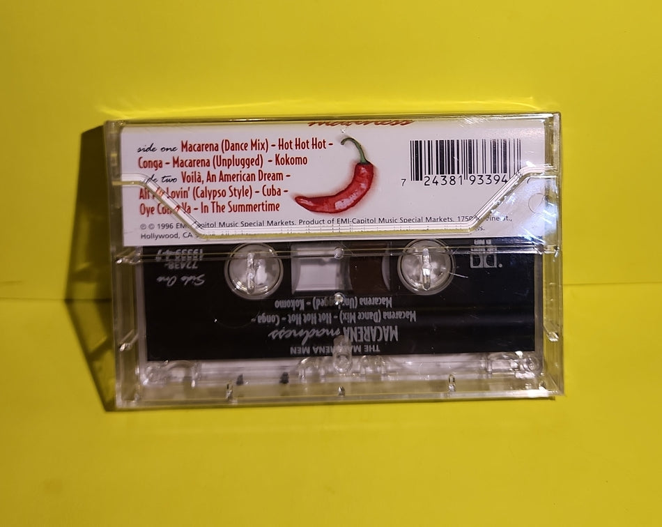 The Macarena Men - Macarena Madness - 1996 - 72438-19339-4-7 New - Sealed - Cassettes