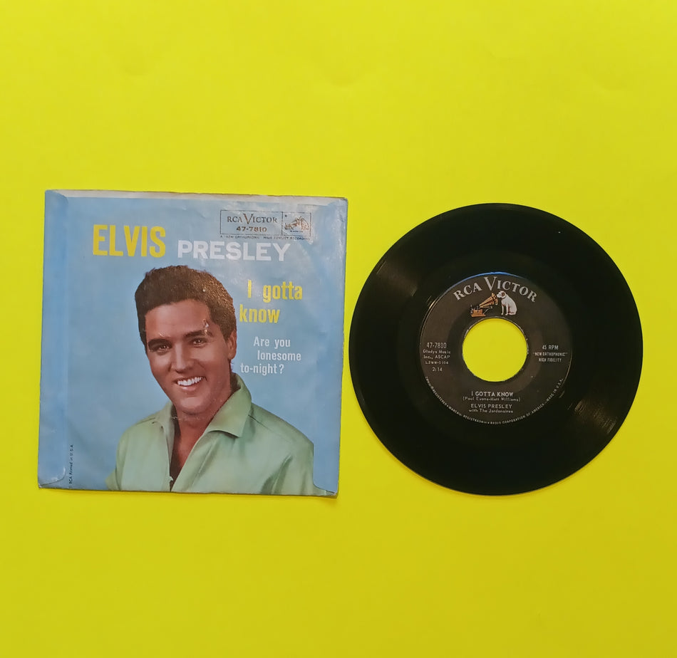 Elvis Presley - Are You Lonesome Tonight 7" - 1960 - 47-7810 Used - VG+ - Vinyl