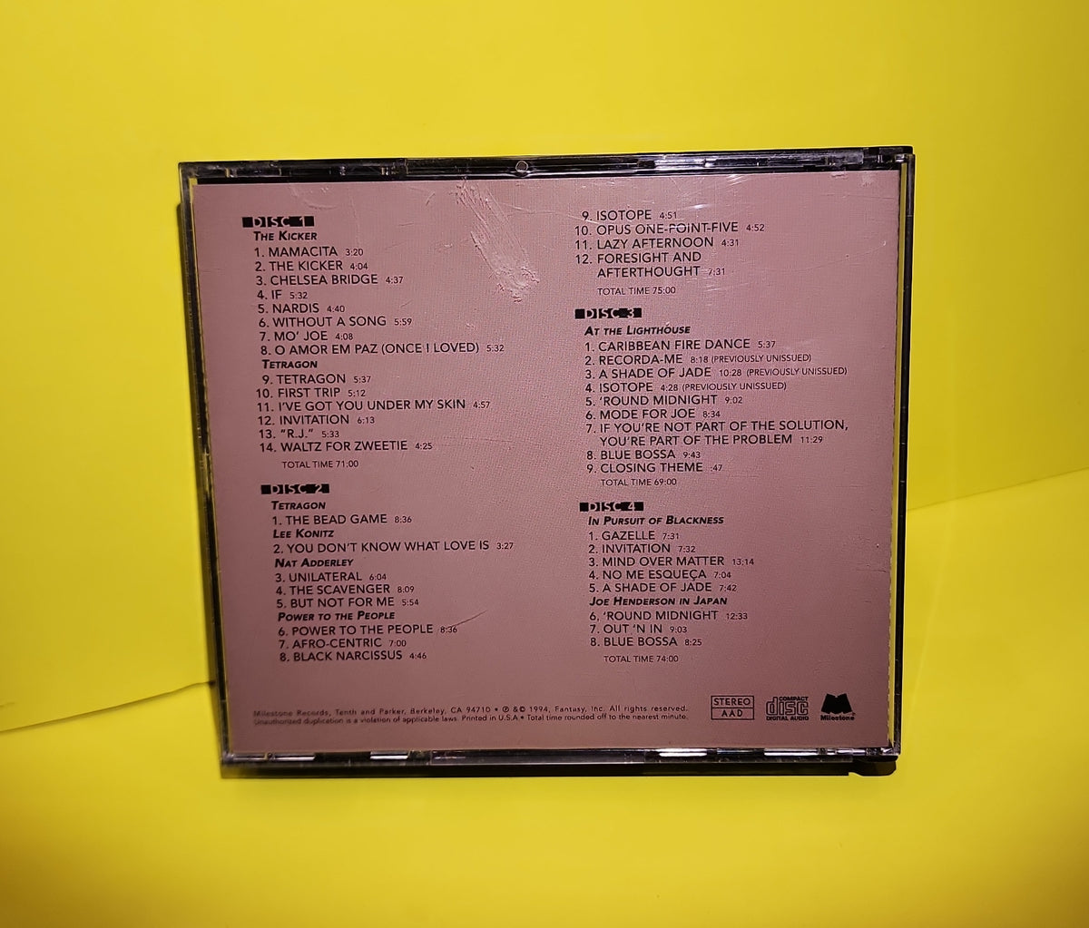 Joe Henderson  - The Milestone Years / 1- 4. - 1994 - 8Mcd-4413-2 Used - VG++ - CDs
