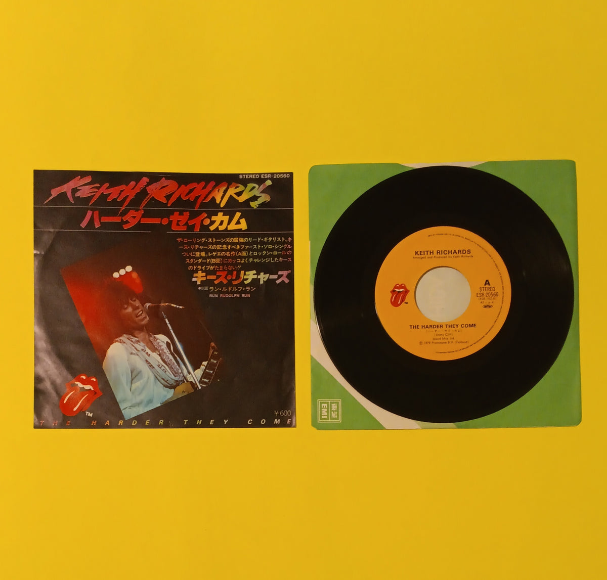 The Rolling Stones - The Harder They Come - Japan 1979 - ESR-20560 Used - VG++ - 7" Vinyl