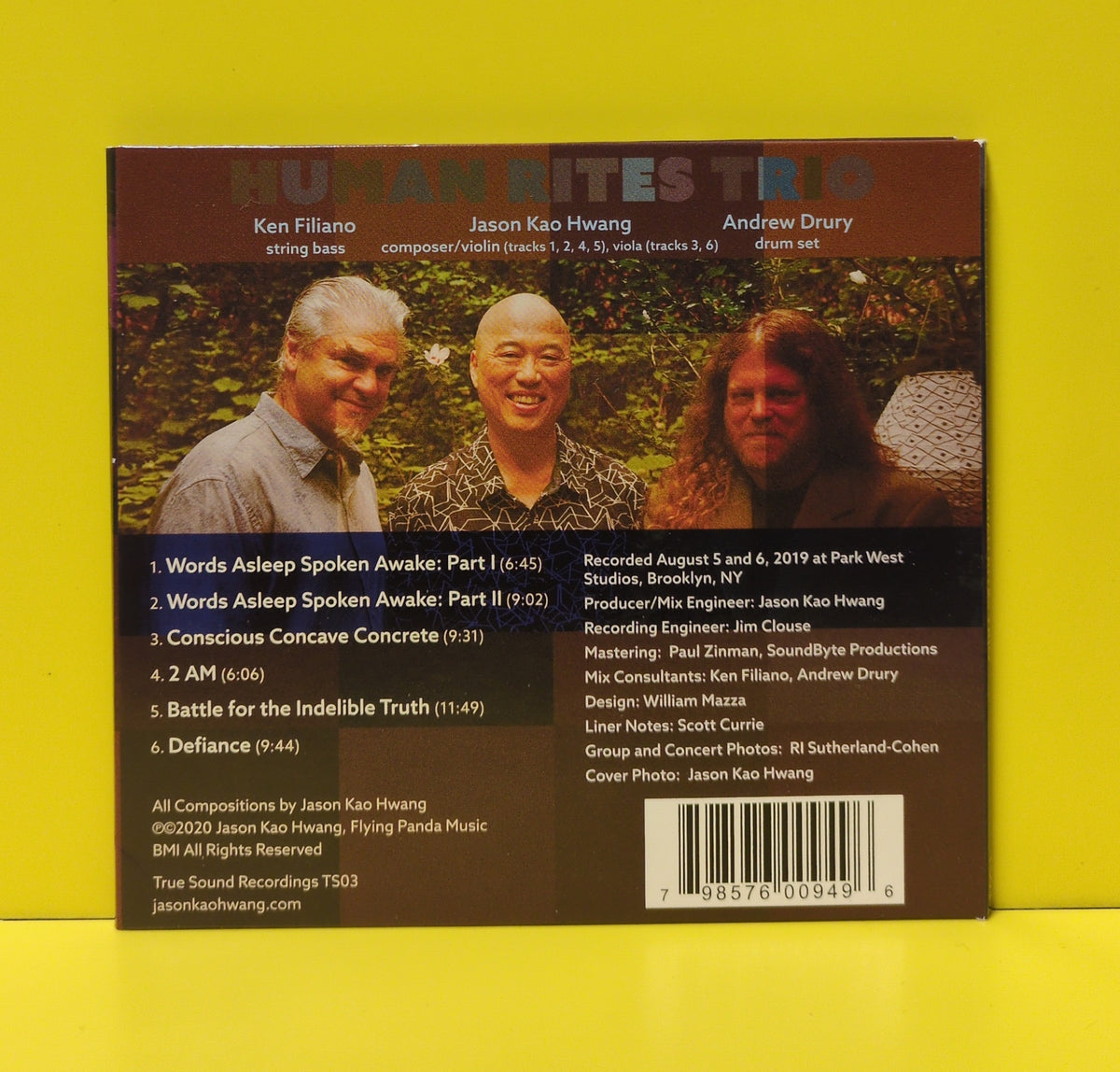 Human Rites Trio, Jason Kao Hwang - Human Rites Trio - 2020 - TS03 Used - EX - CDs