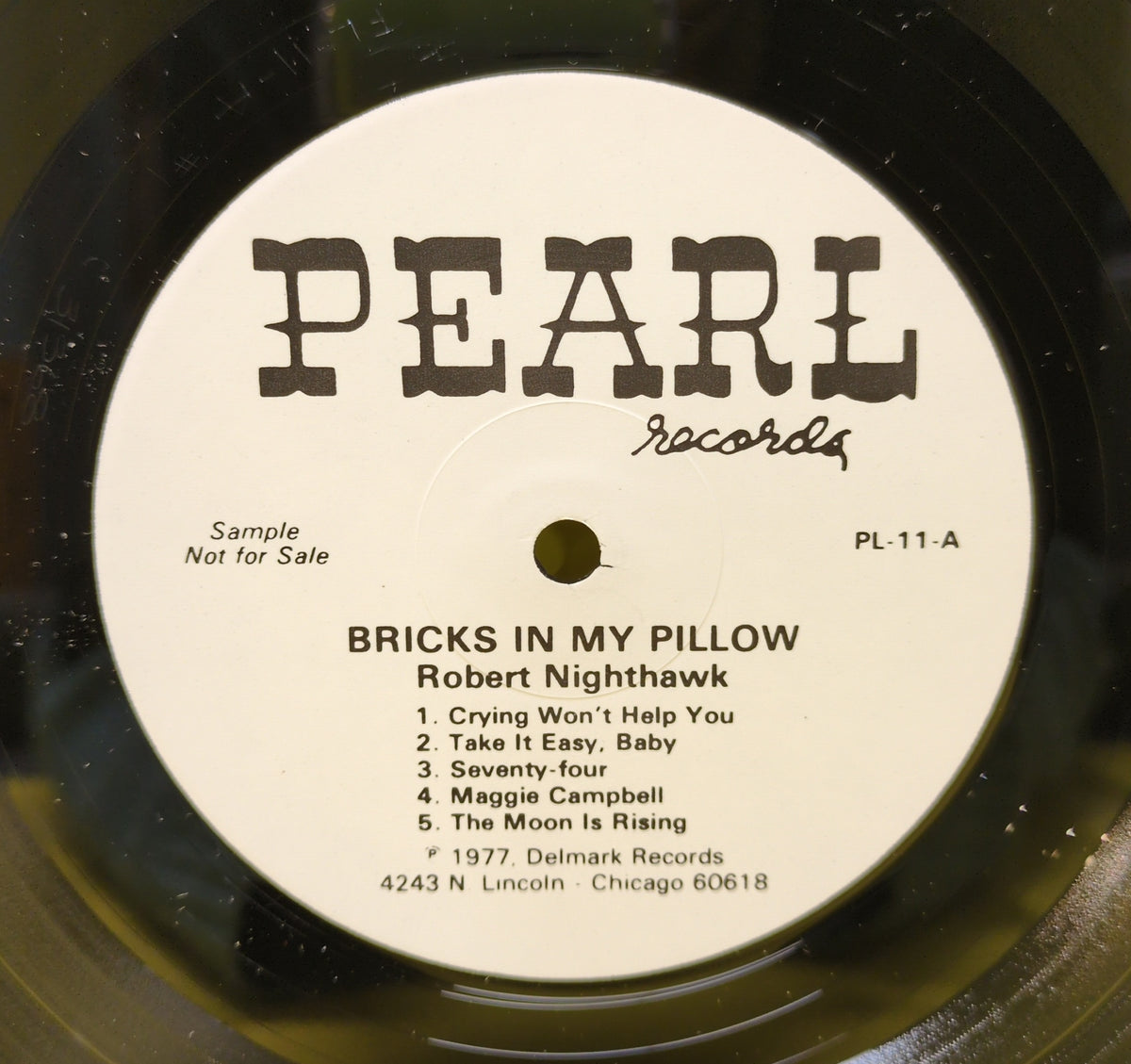 Robert Nighthawk - Bricks In My Pillow - 1978 - PL-11 Used - VG++ - Vinyl - Promo