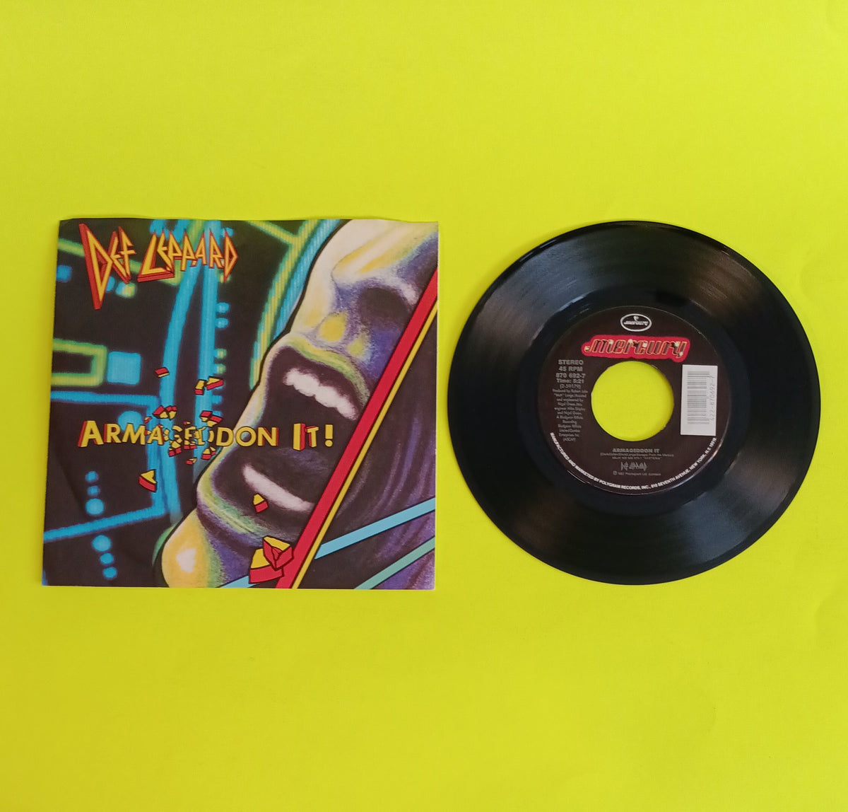 Def Leppard - Armageddon It! / Release Me 7" - 1988 - 870 692-7 Used - VG++ - Vinyl